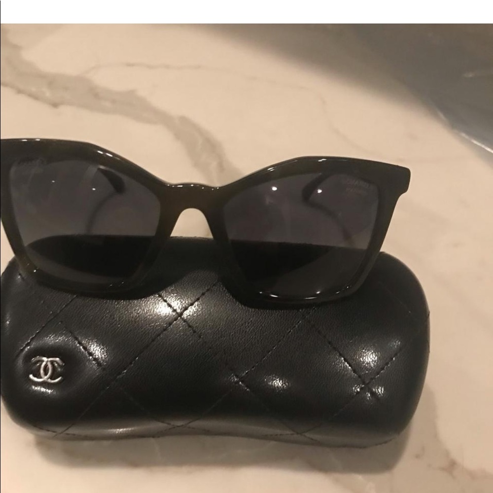 Square Havana Black Bijou  Polarized Sunglasses - Picture 2 of 8